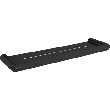 Vannas istabas plaukts, rievots Deante Round, melns ADR_N511