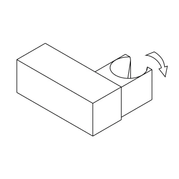 Sienas turētājs rokas dušai Deante Square, misiņš, hroms ANS_021U