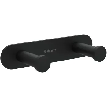 Drēbju pakaramais āķis, dubults - uz stieņa Deante Jasmin, melns ADJ_N12L