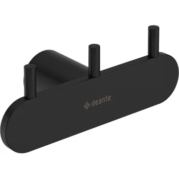 Drēbju pakaramais āķis, trīskāršais Deante Round, melns ADR_N131
