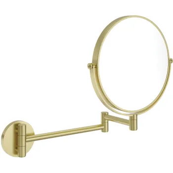 Kosmētiskais spogulis uz izvelkamas sviras Deante Round, matēts zelts ADR_R811