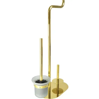 Tualetes papīra statīvs ar 3 funkciju turētāju Deante Silia, zelts ADI_Z732