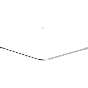 Dušas aizkara stienis, tērauds Deante Lehnen, pulēts metāls NIL_0DZ1