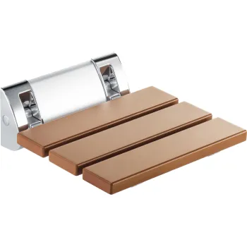 Pie sienas stiprināms salokāms sēdeklis Deante Vital, brūns, hroms NIV_451P