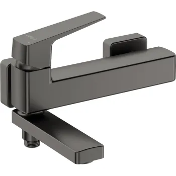 Sienas vannas maisītājs ar salokāmu snīpi Deante Blur, titāns BQL_D12M