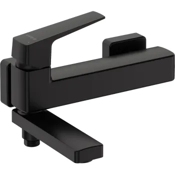 Sienas vannas maisītājs ar salokāmu snīpi Deante Blur, melns BQL_N12M