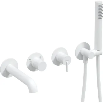 Vannas maisītājs Denate Silia uz vannas malas, Balts BQS_A18P