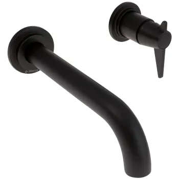 Iebūvēts izlietnes maisītājs - sajaukšanai Deante Temisto, melns BQT_N54L