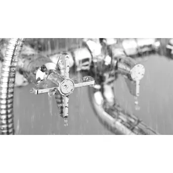 Vannas maisītājs ar dušas komplektu Deante Temisto, hroms BQT_011D