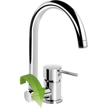 Virtuves jaucējkrāns ar salokāmu izteku Deante Aster, hroms BCA_061M