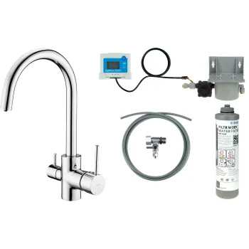 Virtuves izlietnes maisītājs Deante, ar filtru Hromēts BCHF064M