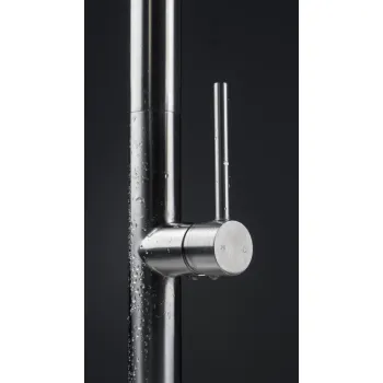 Virtuves jaucējkrāns ar izvelkamu izteku - 2 veidu strūklas Deante Olfato, matēts metāls BQO_F72M