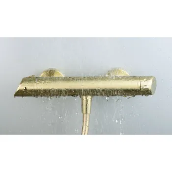 Dušas jaucējkrāns, pie sienas stiprināms Deante Arnika, matēts zelts BQA_R40M