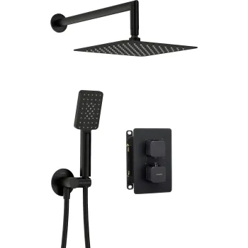 Dušas sistēma Deante Therm ar termostatu, melns BXYZNECT