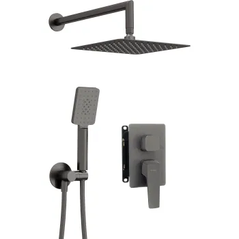 Iebūvēts dušas komplekts ar jaucējkrānu Deante Blur, titāns BXYZDQLM