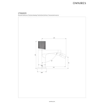 Bidē maisītājs Omnires CONTOUR, pulēts hroms CT8020CR