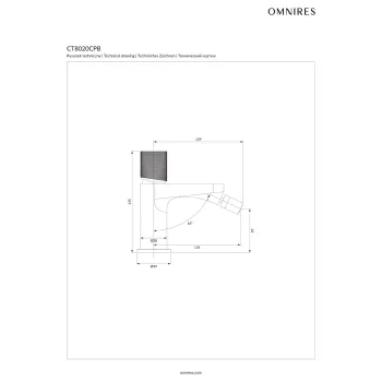 Bidē maisītājs Omnires CONTOUR, birstēts varš CT8020CPB