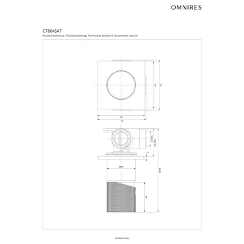 Dušas maisītājs Omnires CONTOUR, iebūvējams, birstēts antracīts CT8045AT