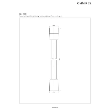 Dušas šļūtene Omnires, 150 cm, ar PVC pārklājumu, ar pretvērpšanās sistēmu, 1/2″ × 1/2″, matēta melna 028BL