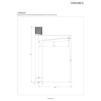 Vannas istabas izlietnes maisītājs OMNIRES CONTOUR, augsts, matēta antracīta