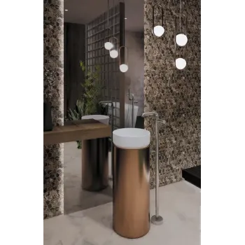 Vannas maisītājs Denate Silia Hexa uz grīdas stāvošs, Matēts Zelts BHS_R2KK