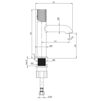 Vannas istabas izlietnes maisītājs Deante Silja, Pulēts Zelts BHS_R20M