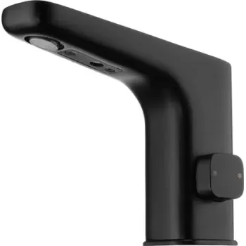 Vannas istabas izlietnes maisītājs Deante HIACYNT NERO SENSOR ar temperatūras regulāciju 230/6V, Melns BQH_N29V