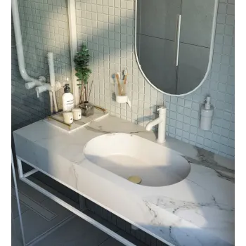 Vannas istabas izlietnes maisītājs Deante Silja, Balts BQS_A20M