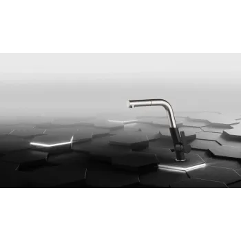 Virtuves izlietnes maisītājs Deante Silia ar izvelkamu galvu, Satīns BQS_B730