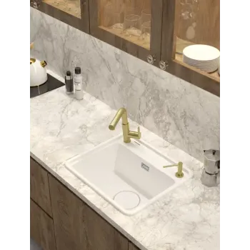 Virtuves  maisītājs Deante Silia ar izvelkamu galvu Matēts Zelts BQS_R73M