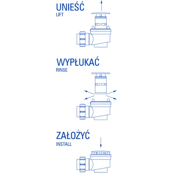 Dušas paliktņa sifons Deante Easy-Clean, hroms NHC_025C