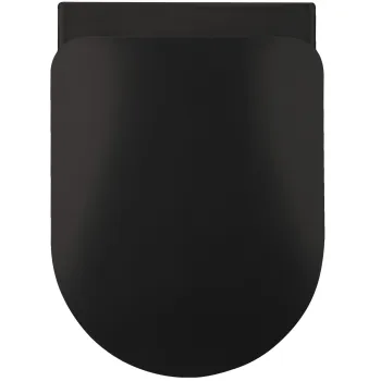 Tualetes poda sēdeklis, plāns, ar pacelšanas mehānismu Deante Peonia, melns CDE_NSOZ