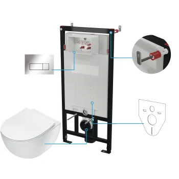 Piekaramais pods, 6 vienā Deante Peonia, хром, белый CDES6ZPW