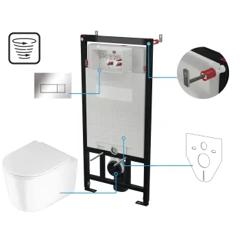 Piekaramais pods, 6 vienā Deante Jasmin хром, белый CDJS6ZPW