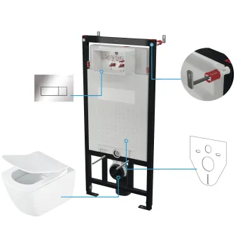 Piekaramais pods, 6 vienā Deante Blur, хром, белый CDZS6ZPW