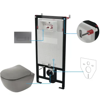 Piekaramais pods, 6 vienā Deante Peonia, antracīts, titanium CDETDZPW