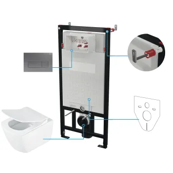 Piekaramais pods, 6 vienā Deante Blur, titanium, белый CDZT6ZPW