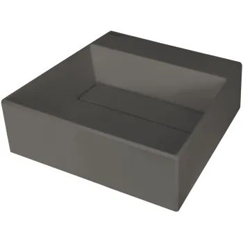 Vannas istabas izlietne Deante CORREO granīta uz virsmas ANTHRACITE METALLIC, 400x400mm Antarcīts