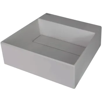 Vannas istabas izlietne Deante CORREO granīta uz virsmas GREY METALLIC, 400x400mm Pelēka