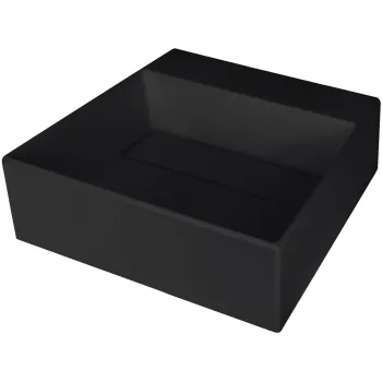 Vannas istabas izlietne Deante CORREO granīta uz virsmas NERO, 400x400mm Melna