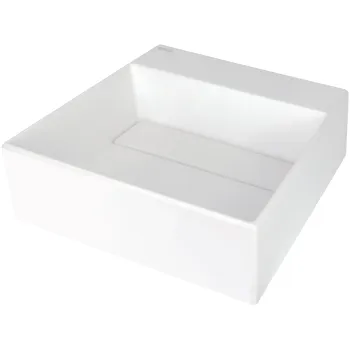 Vannas istabas izlietne Deante CORREO granīta uz virsmas ALABASTER, 400x400mm Balta