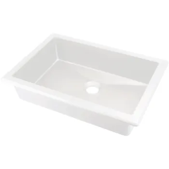 Vannas istabas granīta izlietne Deante CORREO uz virsmas (Iegriežama) ALABASTER, 500x350mm Balta