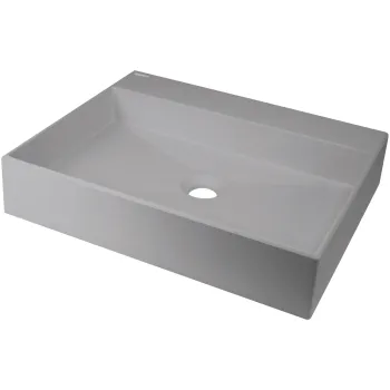 Vannas istabas granīta izlietne Deante CORREO uz virsmas GREY METALLIC, 500x400mm Pelēka