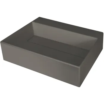 Vannas istabas granīta izlietne Deante CORREO uz virsmas ANTHRACITE METALLIC, 500x400mm Antarcīts
