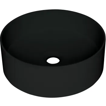 Vannas istabas granīta izlietne Deante SILIA uz virsmas, apaļa NERO, D360mm Melna