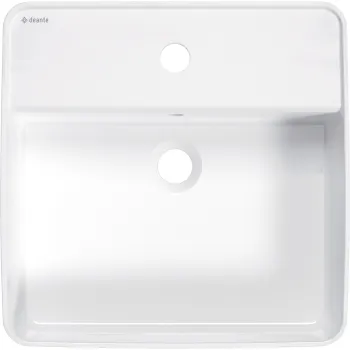 Keramikas izlietne ar jaucējkrāna malu Deante Square, balts CGS_6U4B