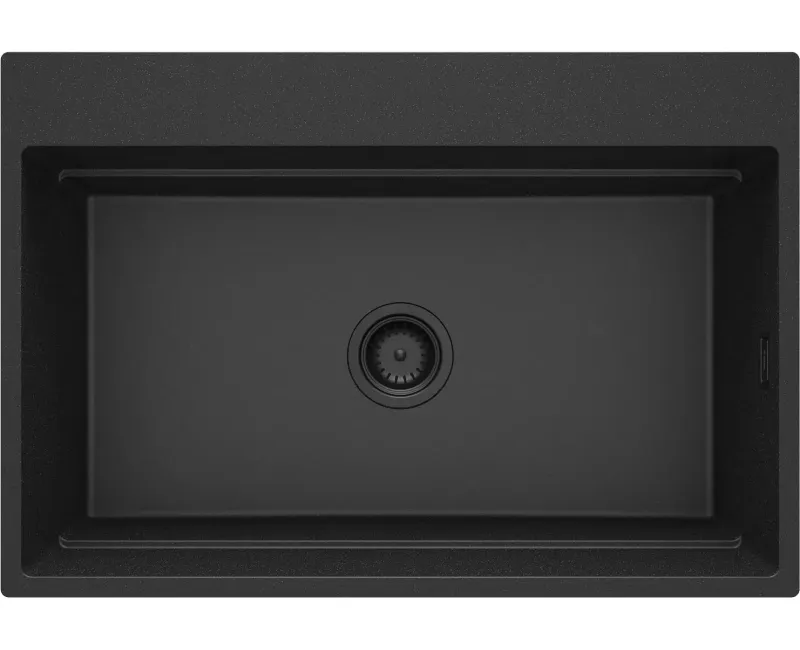 Virtuves izlietne Deante MAGNETIC Granīta 760x520x220mm, GRAPHITE METALLIC Melna