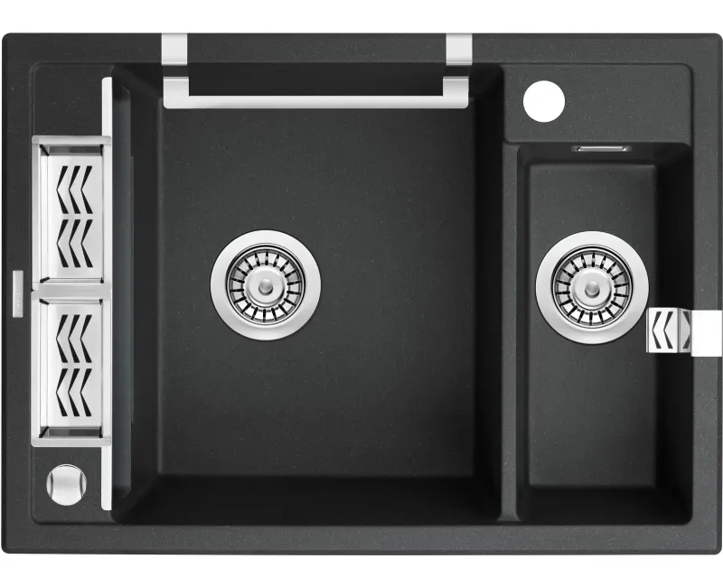 Virtuves izlietne Deante MAGNETIC Granīta 560x500x205mm NERO GRANITE Melna