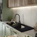 Virtuves izlietne Deante MAGNETIC Granīta 1160x500x210mm NERO GRANITE Melna