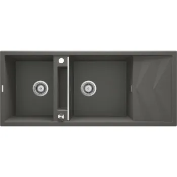 Virtuves izlietne Deante MAGNETIC Granīta 1160x500x210mm, ANTHRACITE GRANITE Antracīts